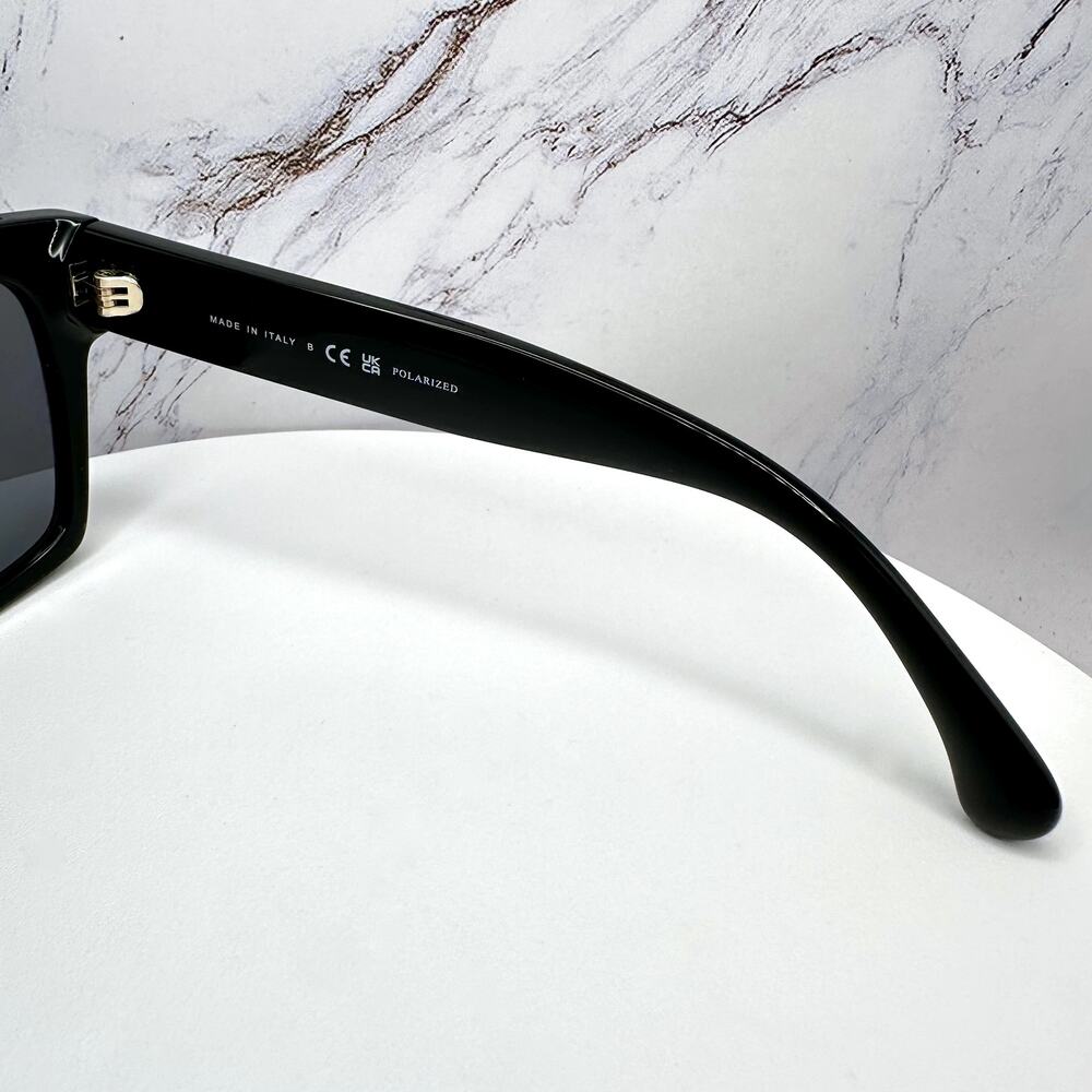 New CHANEL Sunglasses Black Butterfly Gold Polarized Gray Lens - Picture 10 of 16